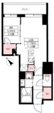 ニフィット日本橋横山町 403 間取り図
