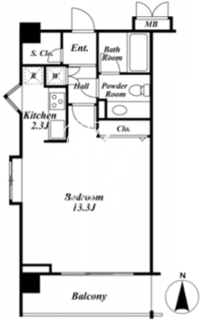 プレミアステージ湯島 506 間取り図