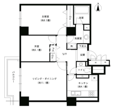 広尾ガーデンヒルズ J-1005 間取り図