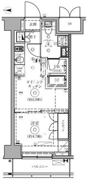 セジョリ墨田イースト3 206 間取り図