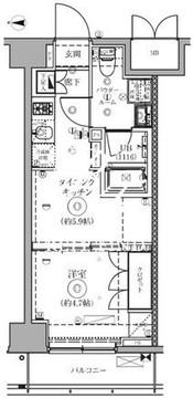 セジョリ墨田イースト3 406 間取り図