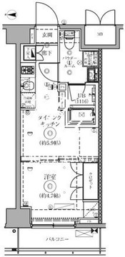 セジョリ墨田イースト3 506 間取り図