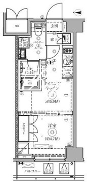 セジョリ墨田イースト3 407 間取り図