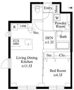 ラペルラ下北沢 201 間取り図