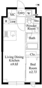 ラペルラ下北沢 202 間取り図