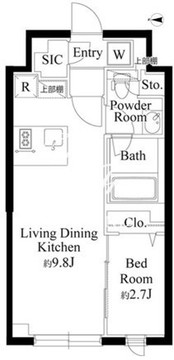 ラペルラ下北沢 302 間取り図