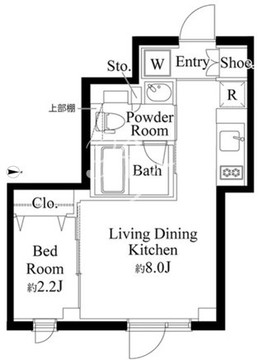 ラペルラ下北沢 305 間取り図