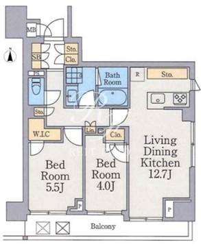 クレストコート町屋 205 間取り図