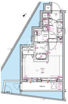 ザ・プレミアムキューブG東中野 107 間取り図