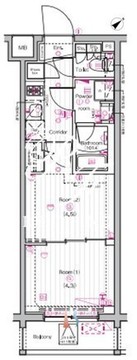 ザ・プレミアムキューブG東中野 211 間取り図