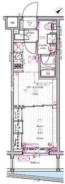 ザ・プレミアムキューブG東中野 117 間取り図
