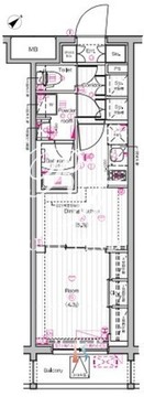 ザ・プレミアムキューブG東中野 319 間取り図