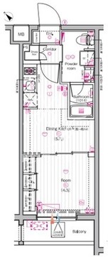 ザ・プレミアムキューブG東中野 225 間取り図