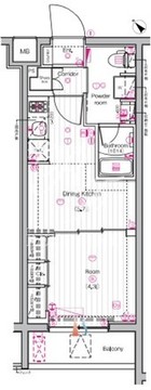 ザ・プレミアムキューブG東中野 124 間取り図