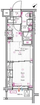 ザ・プレミアムキューブG東中野 217 間取り図