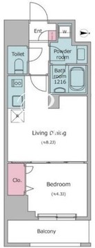 N-flats板橋 404 間取り図