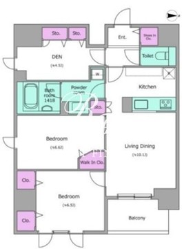 N-flats板橋 1402 間取り図