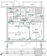 ローレルタワールネ浜松町 406 間取り図