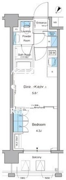 ルフォンプログレ押上イースト 505 間取り図
