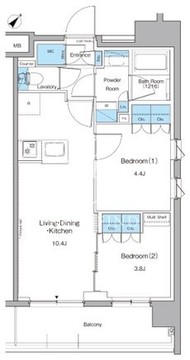 ルフォンプログレ押上イースト 213 間取り図
