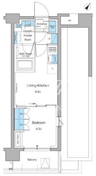 ルフォンプログレ押上イースト 601 間取り図