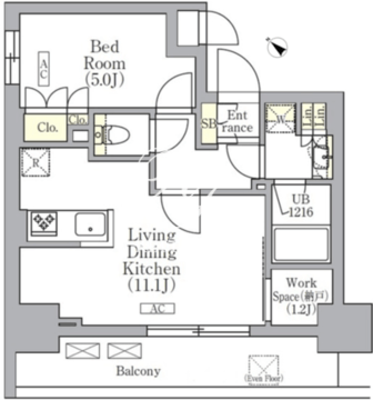 オルサス三ノ輪 303 間取り図