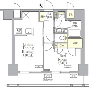 オルサス三ノ輪 805 間取り図