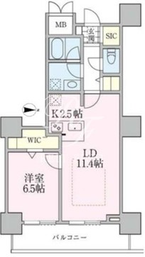 ロイヤルパークスタワー南千住 514 間取り図