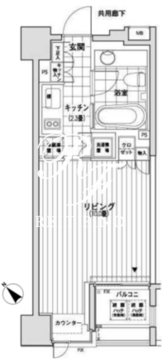 カスタリア銀座 605 間取り図