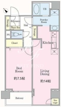 ティーズガーデン八丁堀 301 間取り図
