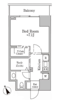 レジディア三宿 702 間取り図