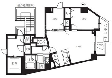 アルティザ自由が丘 601 間取り図