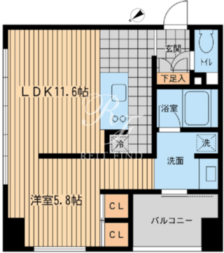 ウィルテラス勝どき 1003 間取り図