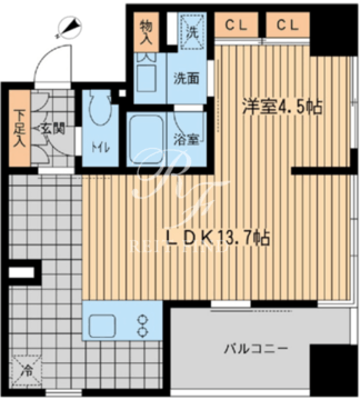 ウィルテラス勝どき 1004 間取り図