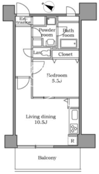 レジディア中延 203 間取り図