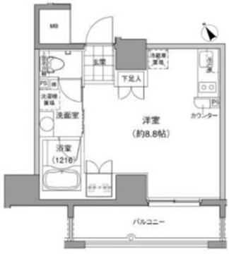 JP noie 小石川富坂 203 間取り図