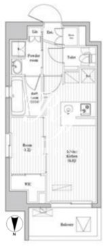 アジールコート蒲田 707 間取り図