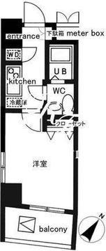 レジディア日本橋人形町2 704 間取り図