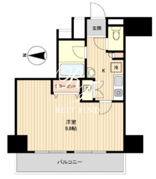 ラクラス新御徒町 202 間取り図