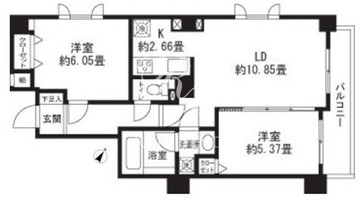 レジディア三軒茶屋2 207 間取り図