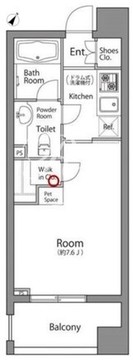 レジディア池袋ウエスト 202 間取り図