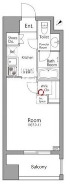 レジディア池袋ウエスト 408 間取り図