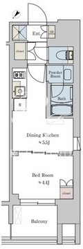 ブリリアイスト大井町 304 間取り図