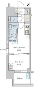 ブリリアイスト大井町 305 間取り図