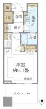 白金ザ・スカイ W-518 間取り図