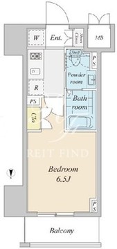 プラウドフラット神楽坂2 318 間取り図