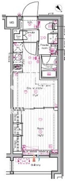 ザ・プレミアムキューブG東中野 201 間取り図