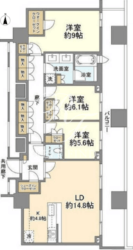 ブランズ渋谷桜丘 2402 間取り図