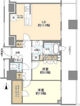 ブランズ渋谷桜丘 2202 間取り図