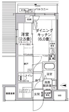 アイルプレミアム押上ノルド 206 間取り図